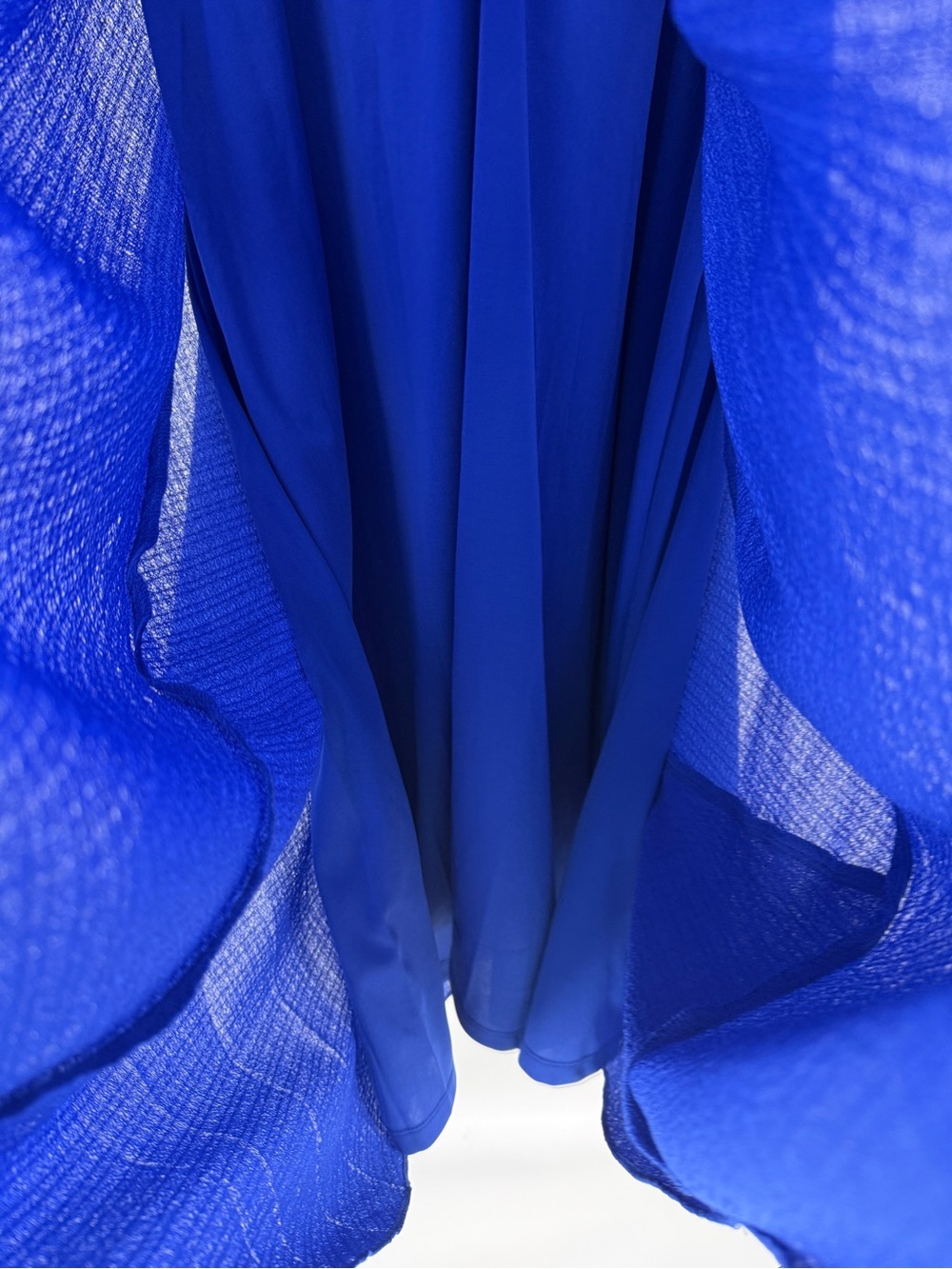 Jessica Howard Royal Blue Cascade Ruffle Tie Waist Sleeveless Dress Plus Size 20 - Picture 8 of 11